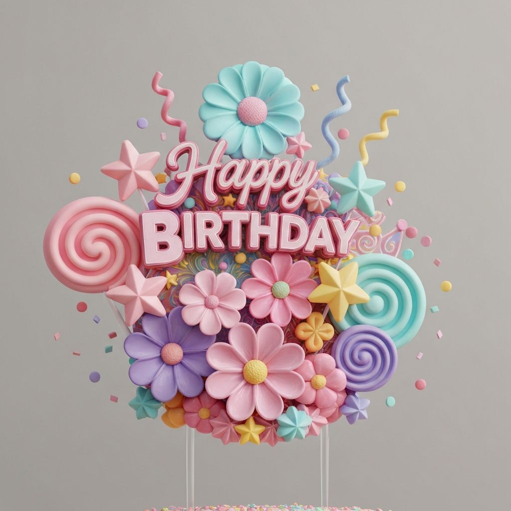 Topper para torta - Decoración en impresión 3D de Sayra para cumpleaños