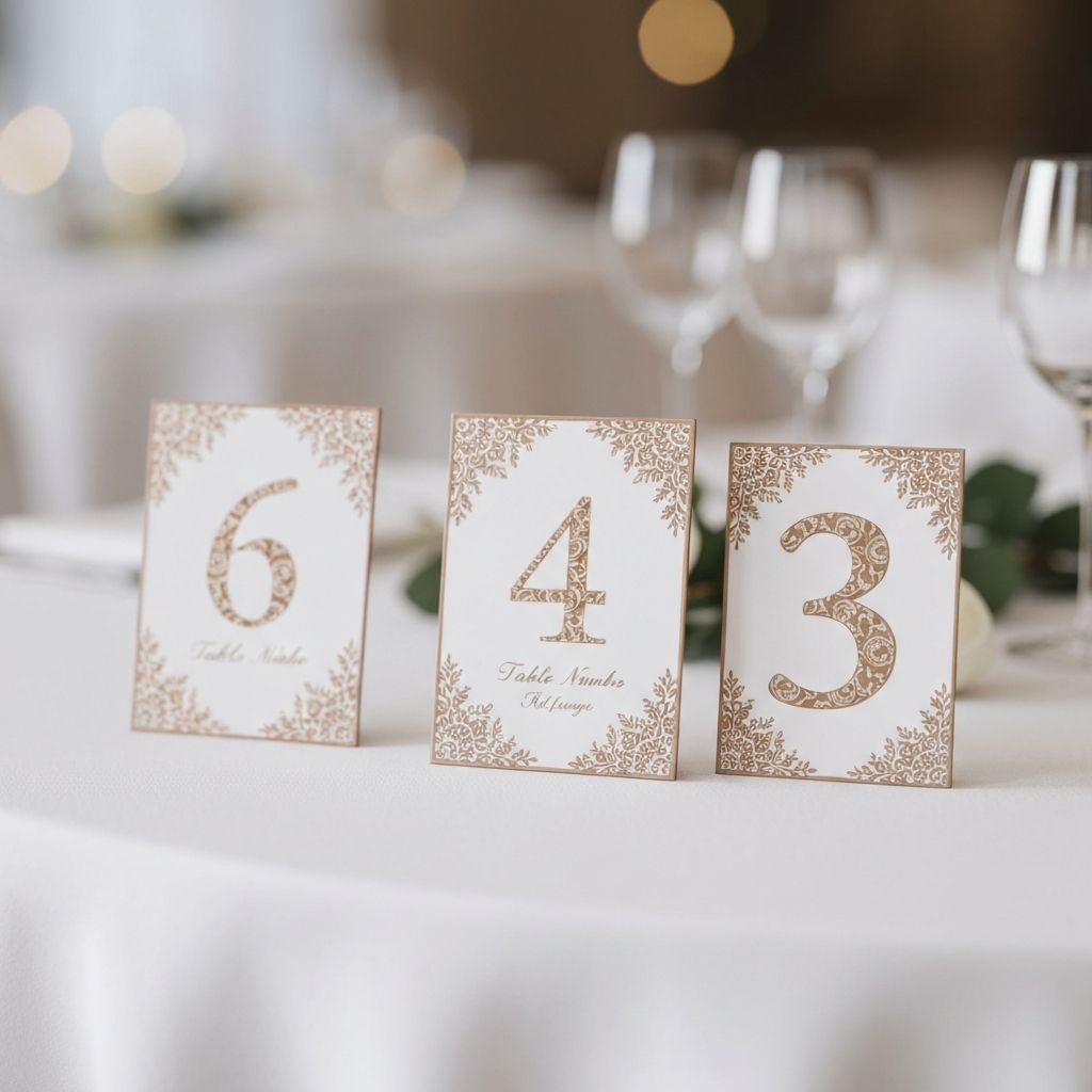 Números de mesa - Decoración en impresión 3D de Sayra para bodas